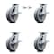 Service Caster 8 Inch Kingpinless Thermoplastic Rubber Wheel Caster Brakes 2 Swivel Locks, 4PK SCC-KP30S820-TPRRF-SLB-BSL-2-SLB-2 - alternate 1